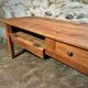 Old French rustic coffee table in cherry wood.