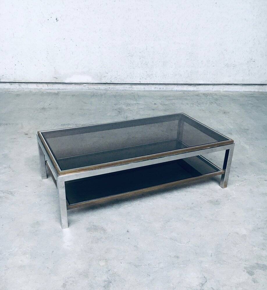 Hollywood Regency Flaminia Two Tier Coffee Table, France, 1970s