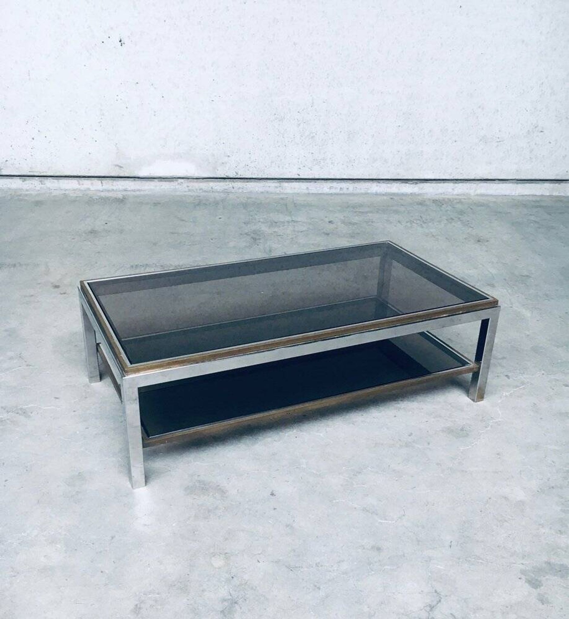 Hollywood Regency Flaminia Two Tier Coffee Table, France, 1970s
