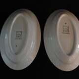 Pair of salins porcelain serving dishes, isoard pattern
