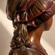 Bust of a woman 40 cm – Art Nouveau style – bronze effect finish