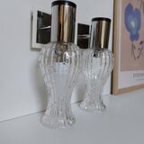 Appliques italienne chromé verre tulipe années 70