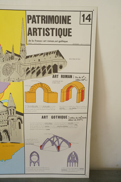 Affiche scolaire "conquêtes des océans"  recto  " la Renaissance" en verso