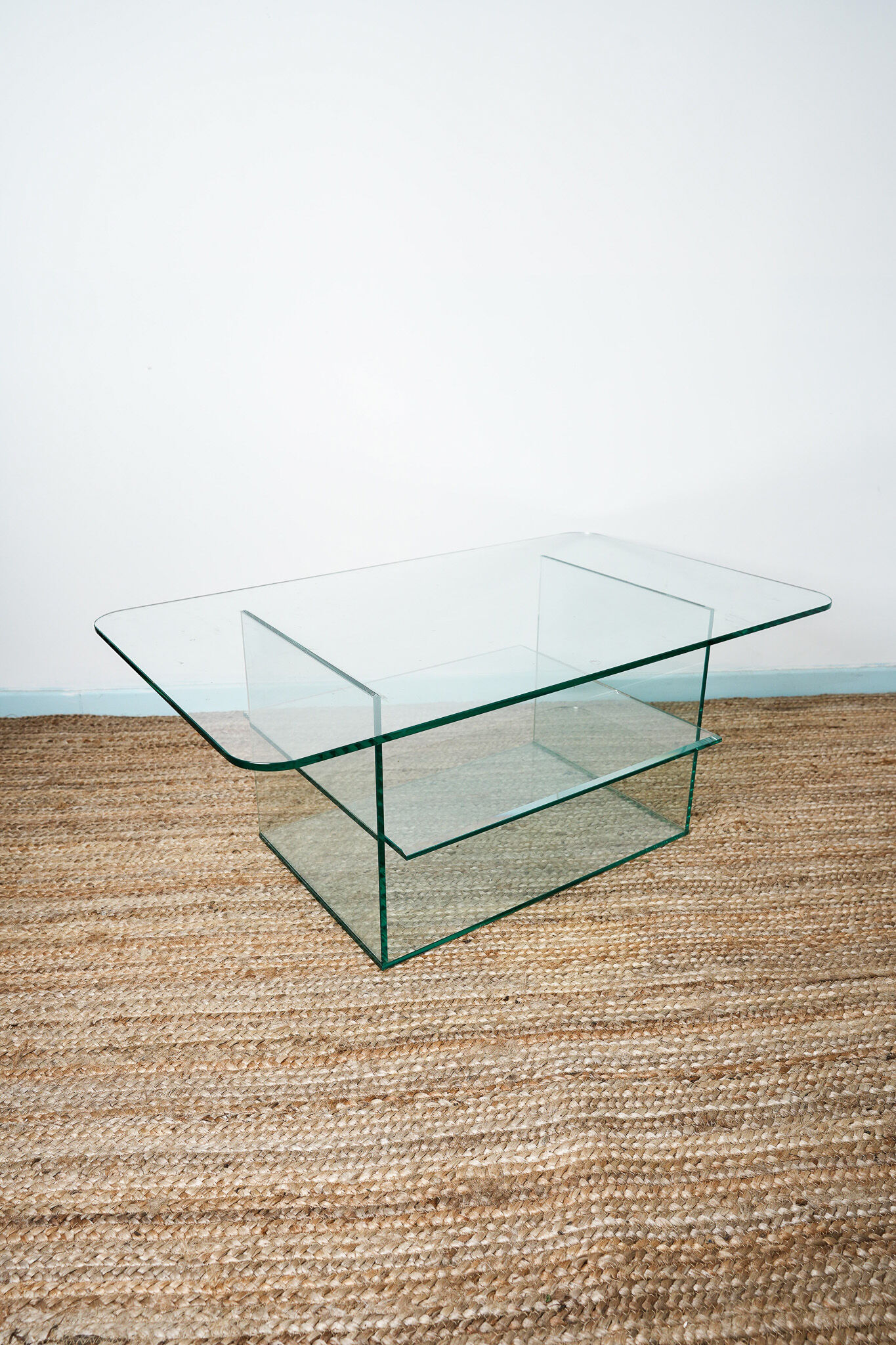 Glass coffee table