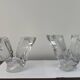 pair of crystal candlesticks signed Schneider 1970