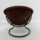 Vintage Suede Ball Chair by Lusch & Co., 1970s