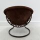 Fauteuil boule vintage en daim par Lusch & Co., 1970s