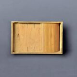 Old wooden filing box with shutter