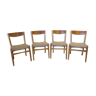 Set de 4 chaises suédoises cordées