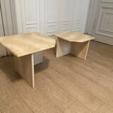 Tables gigognes en travertin, Italie, 1980