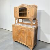 Art Deco Parisian buffet in solid raw oak from the 1930s.