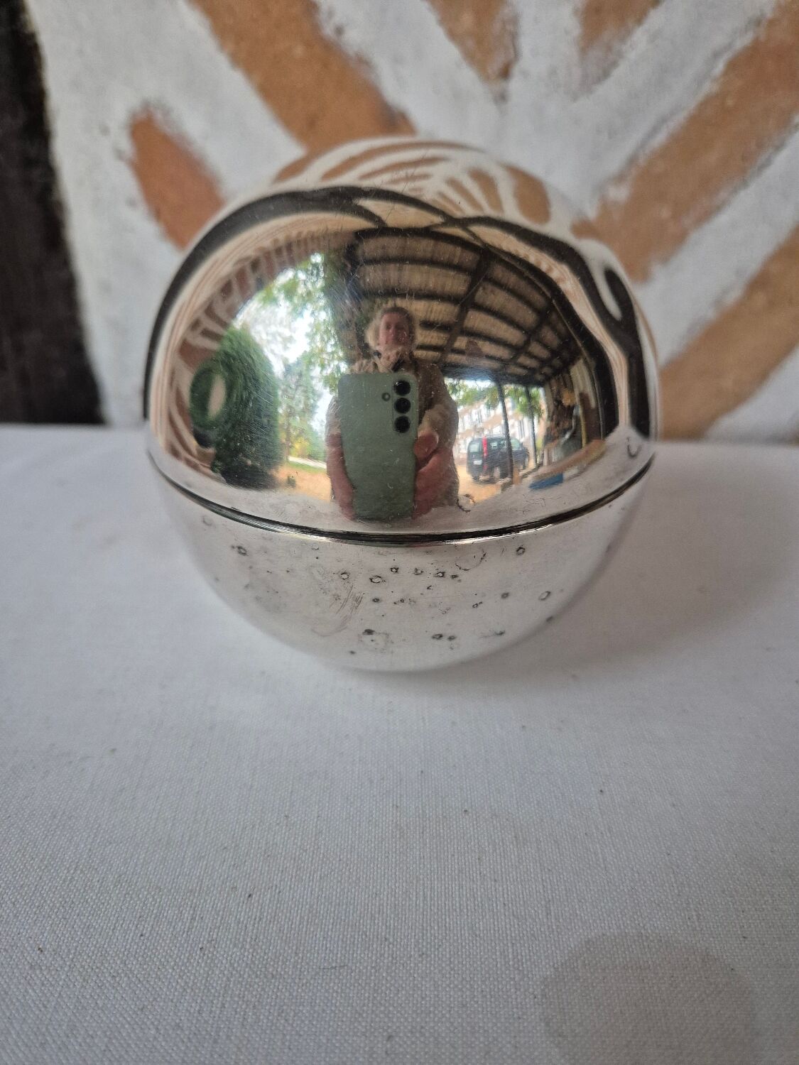 Silver-plated jewelry box/trinket tray