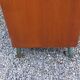Vintage oak wardrobe with metal legs from the 1950s.