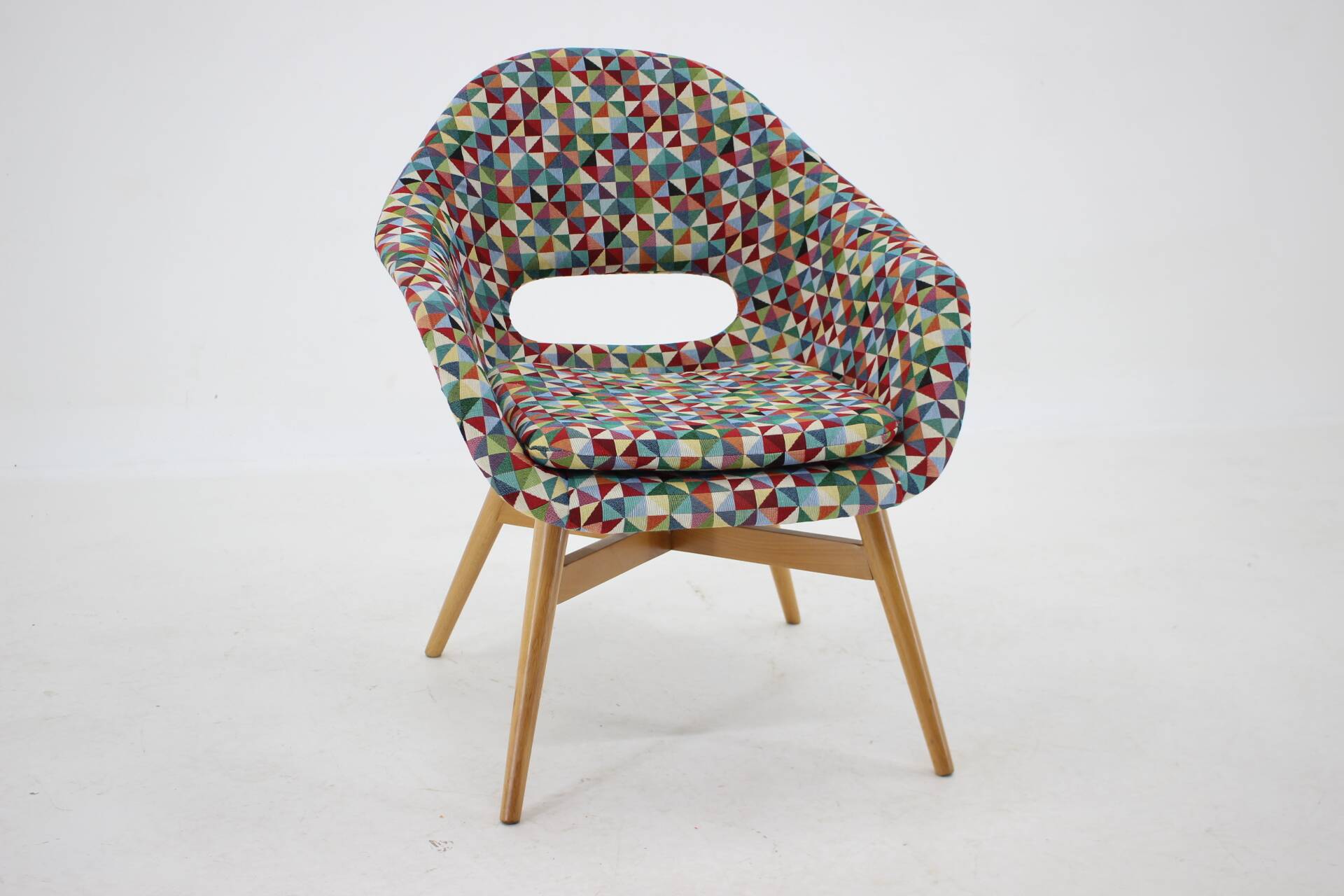 1960s Miroslav Navratil Shell Lounge Chair, Czechoslovakia