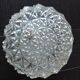 Vintage structured glass round ceiling lamp 60s-70s