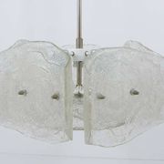Frosted glass chandelier from the mid-century by J. T. Kalmar, Austria, 1960s.