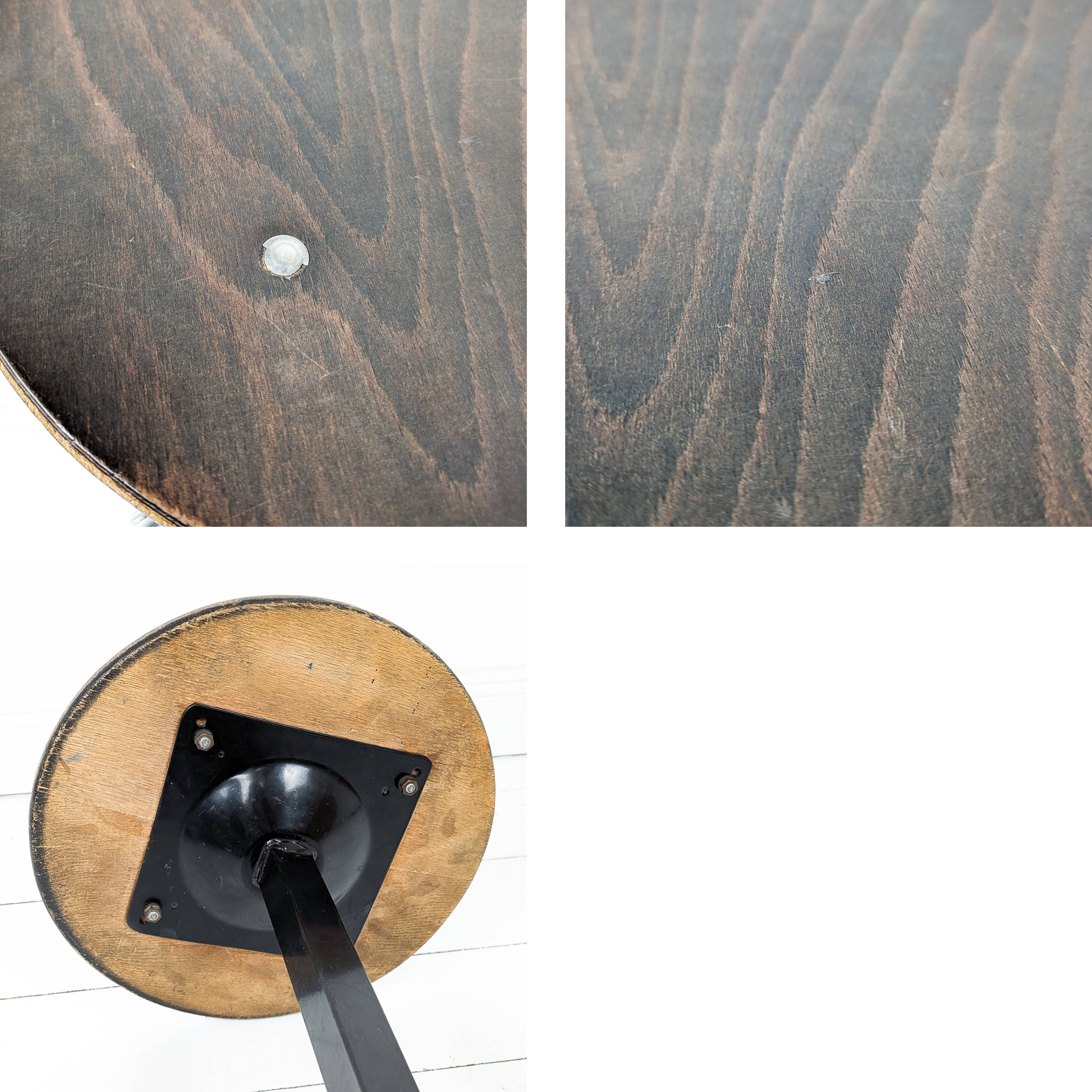 Tabouret industriel en métal, piètement étoile