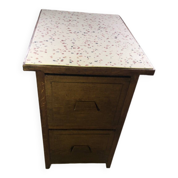Meuble / commode ancien 2 tiroirs restauré