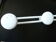 Coat rack in white lacquered metal 70s 3 hooks