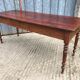 Antique farmhouse table in solid cherry wood with 4 drawers