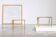 Brass structure side tables 1970 France circa 1970