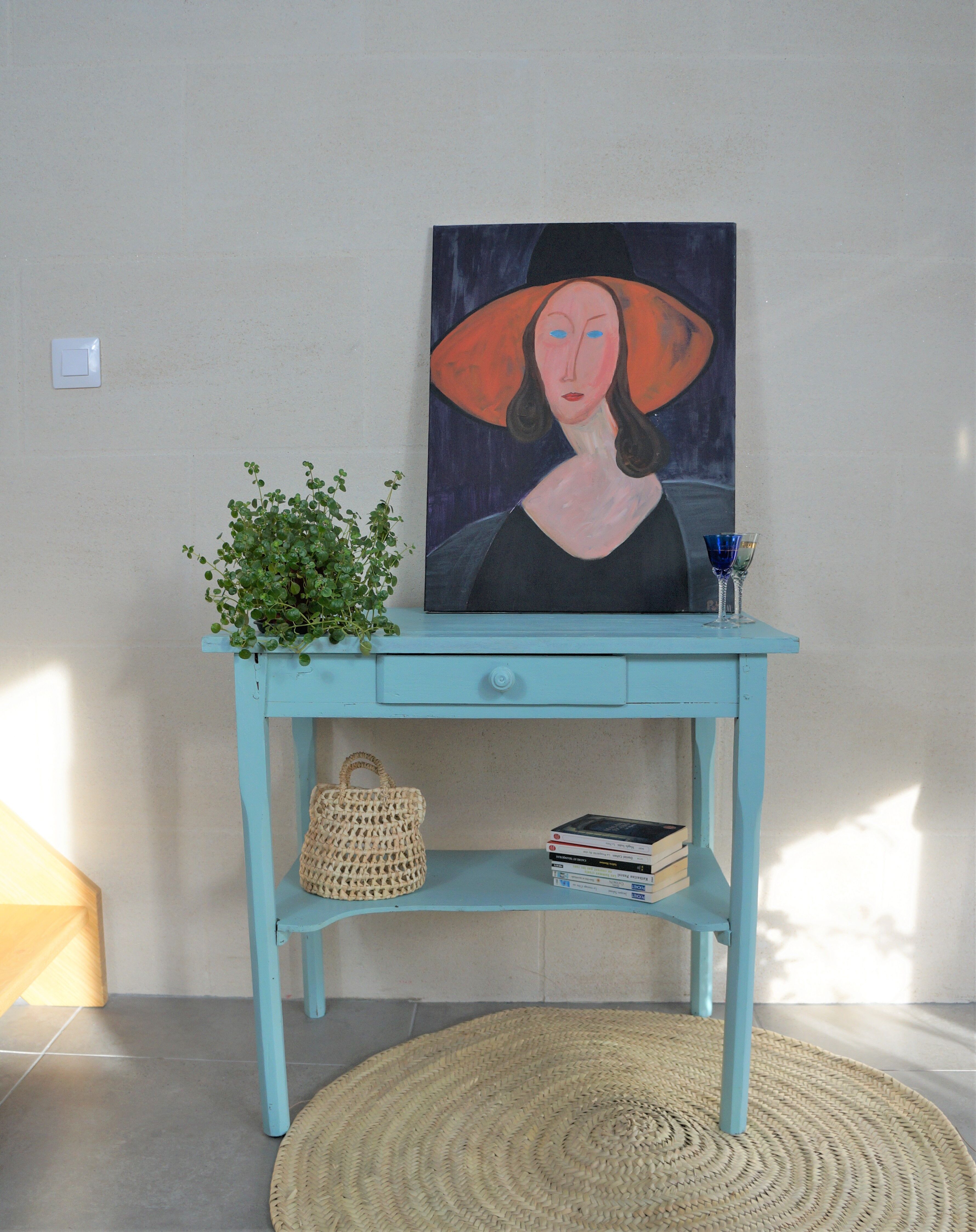 Painting "The woman in the orange hat"