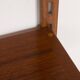Three-compartment teak wall cabinet by Kai Kristiansen for FM Mobler, Denmark, 1960s