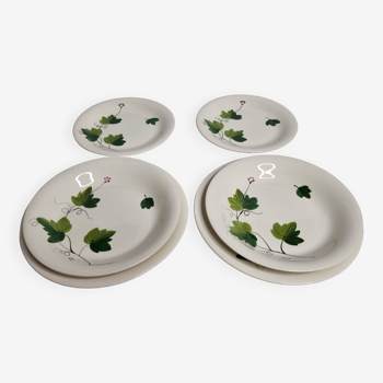 Duo plate service, two sets of Villeroy and Boch plates, 24 cm