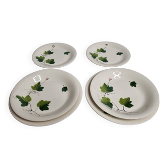 Service d'assiette duo, deux jeux d'assiettes Villeroy et Boch, 24 cm