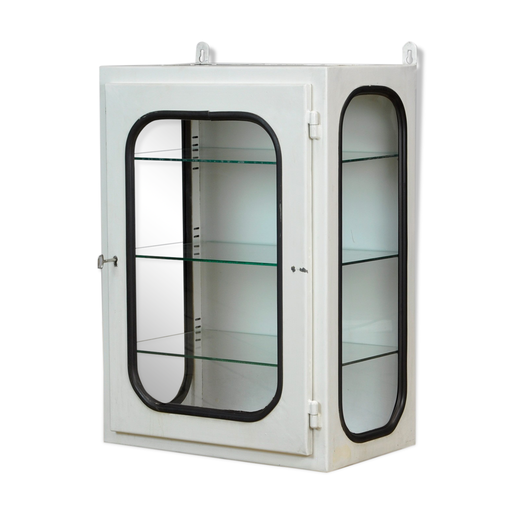 Armoire à pharmacie d’hôpital vintage, années 1970 Selency