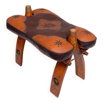 Two Tone Leather Camel seat 1960s Egypt