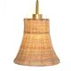 Brass & Rattan Wall Sconce