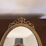 Antique Wall Sconce Mirror Candle Holder Golden Louis XVI