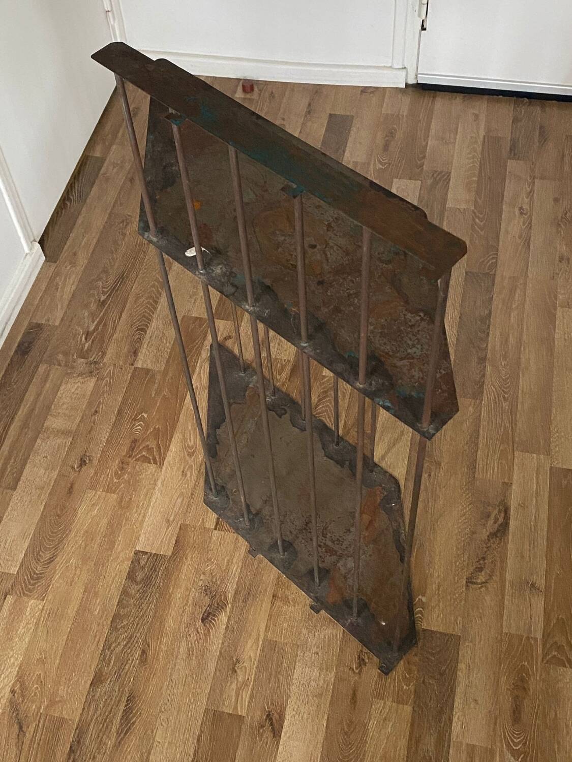 Brutalist steel console