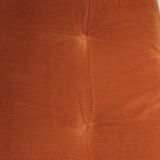 Set of three vintage armchairs. 1970s. Orange corduroy.