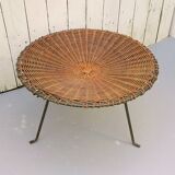 Curved table ferrotine sewing ball of vintage wool