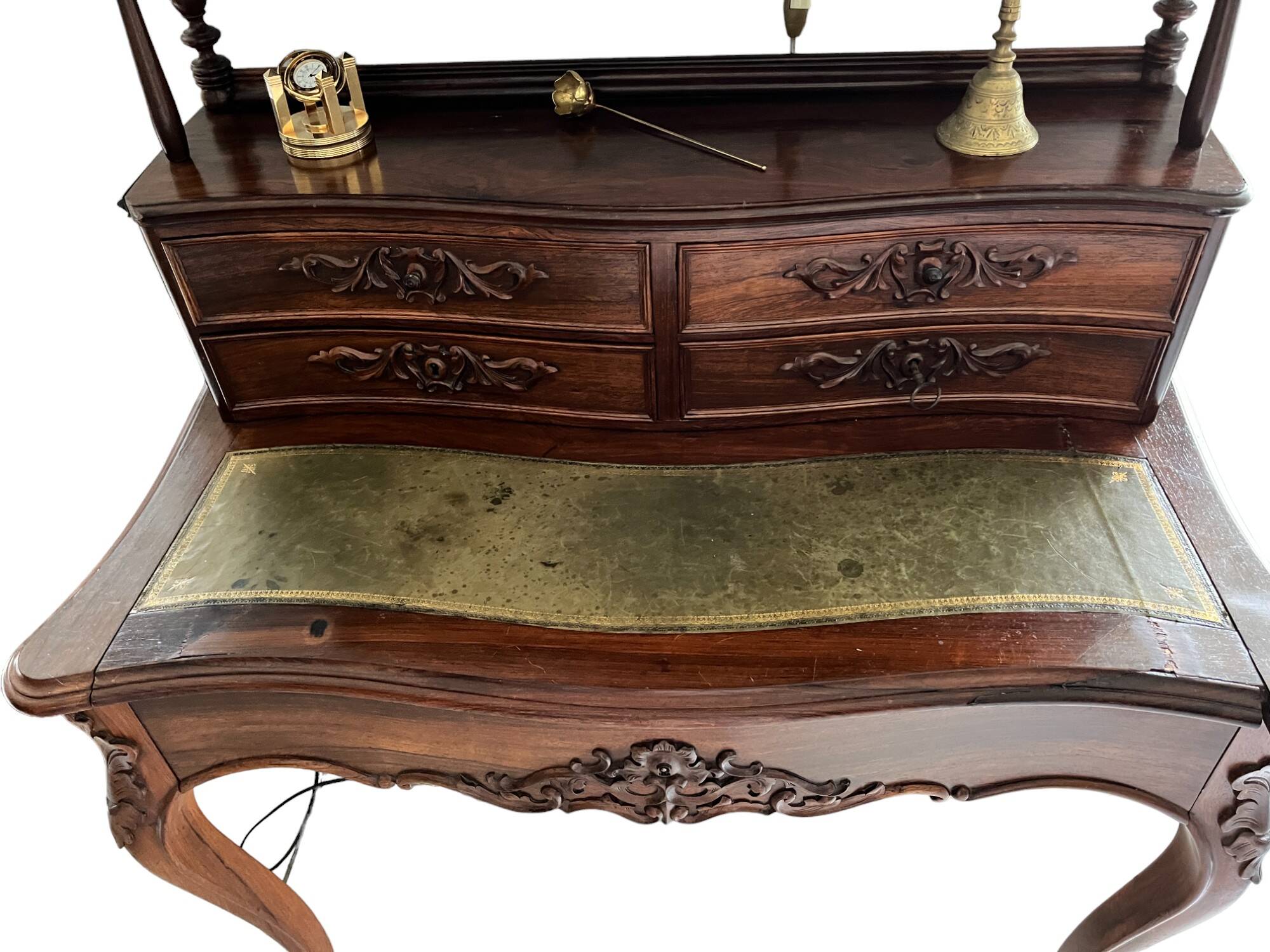 English mahogany tiered desk late 19th century