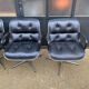 Ensemble de 4 fauteuils "executive chair" par Charles Pollock, 1ère édition Knoll, vintage 1970