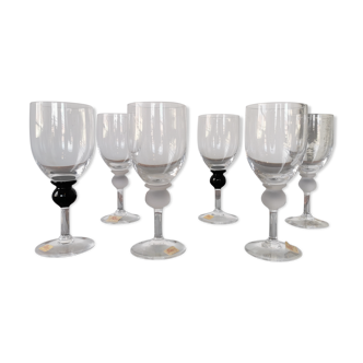 Set of 6 Portieux wine glasses