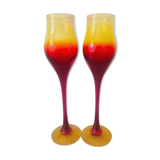 2 verres faits à la main par le professeur Zbigniew Horbowy