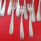 12 Cake forks in silver metal. Ercuis.