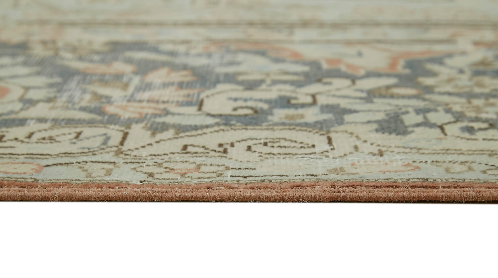 Handmade oriental contemporary 1980s 293 cm x 416 cm beige wool carpet