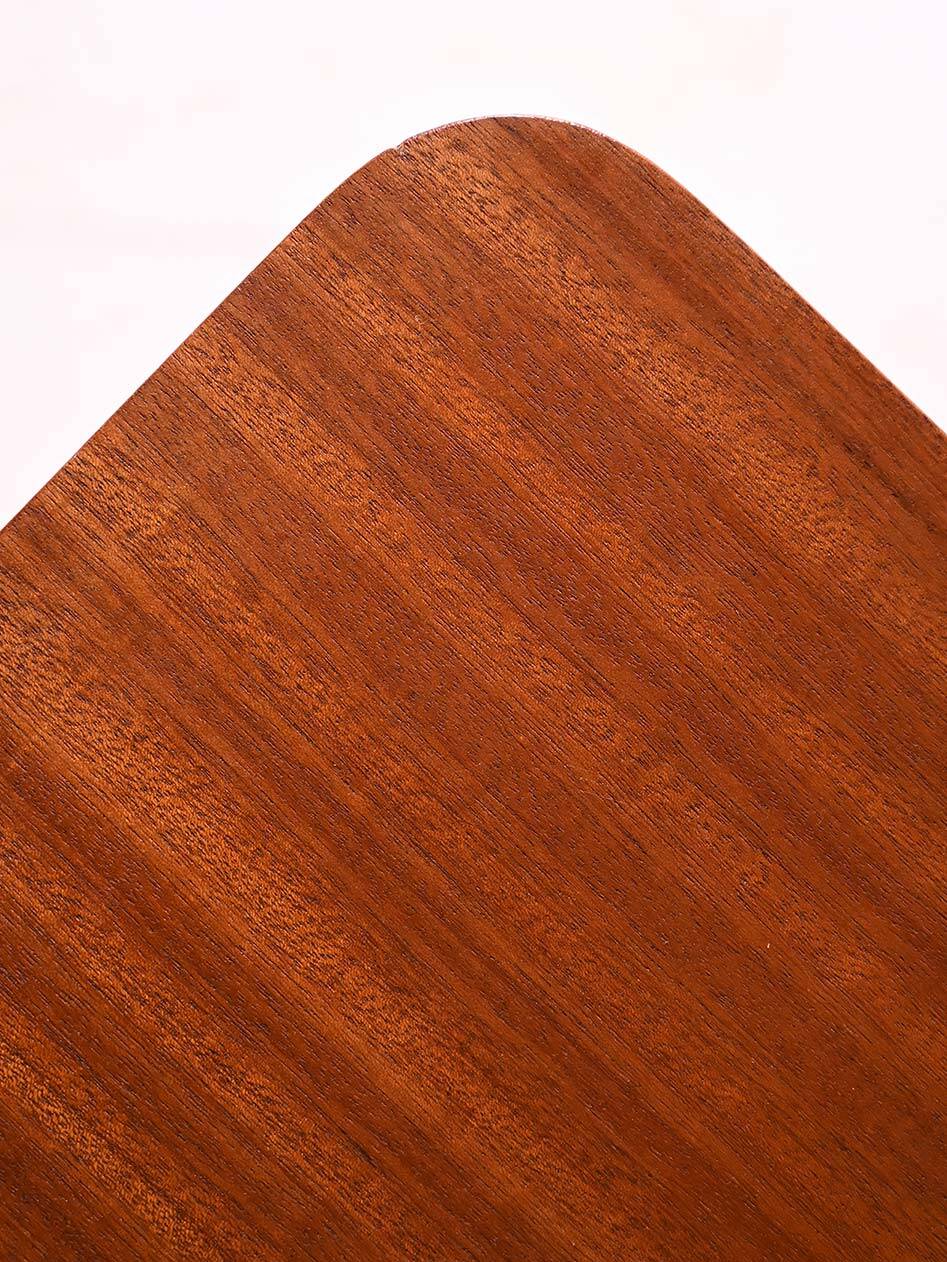 Vintage Scandinavian teak coffee table with castors