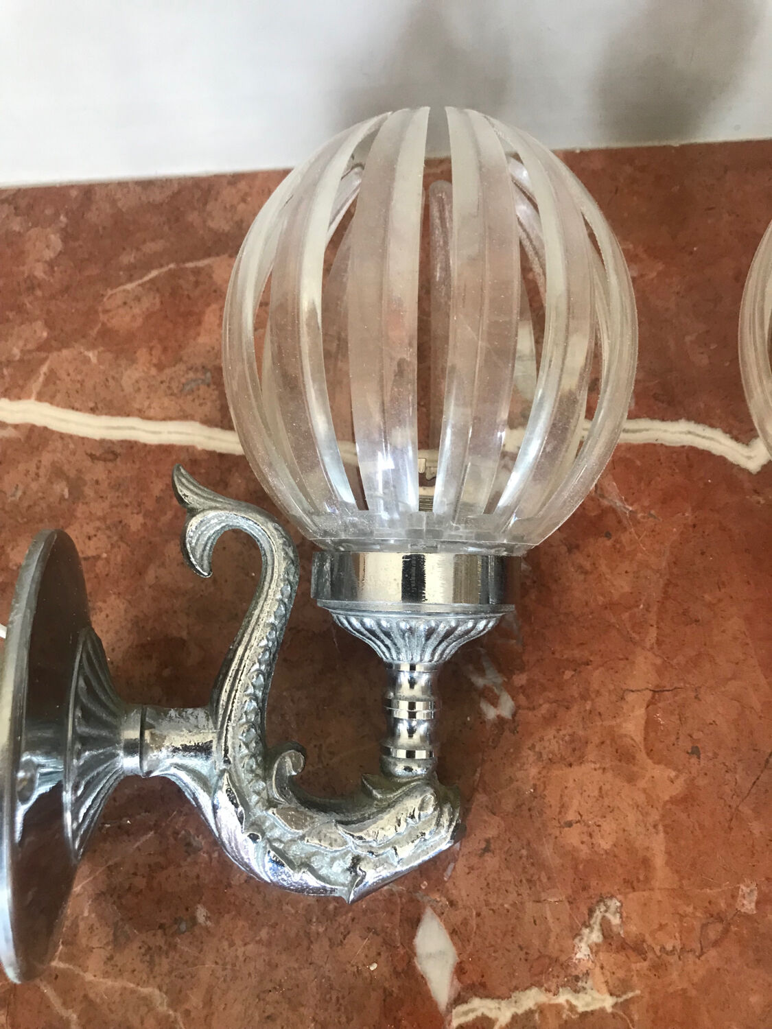 Pair of fish wall sconces