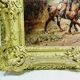 Wilfrid Constant Beauquesne -  Huile Sur Toile « Combat de cavaliers »