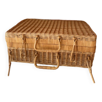 Wicker suitcase