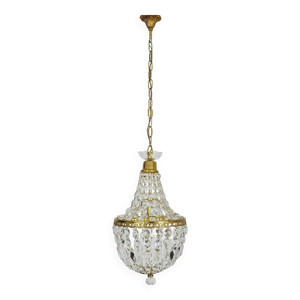 Ancien lustre montgolfière, - pampilles