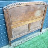1950s solid oak headboard