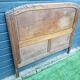 1950s solid oak headboard