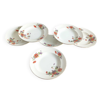 Set assiettes anciennes faïence d'Onnaing